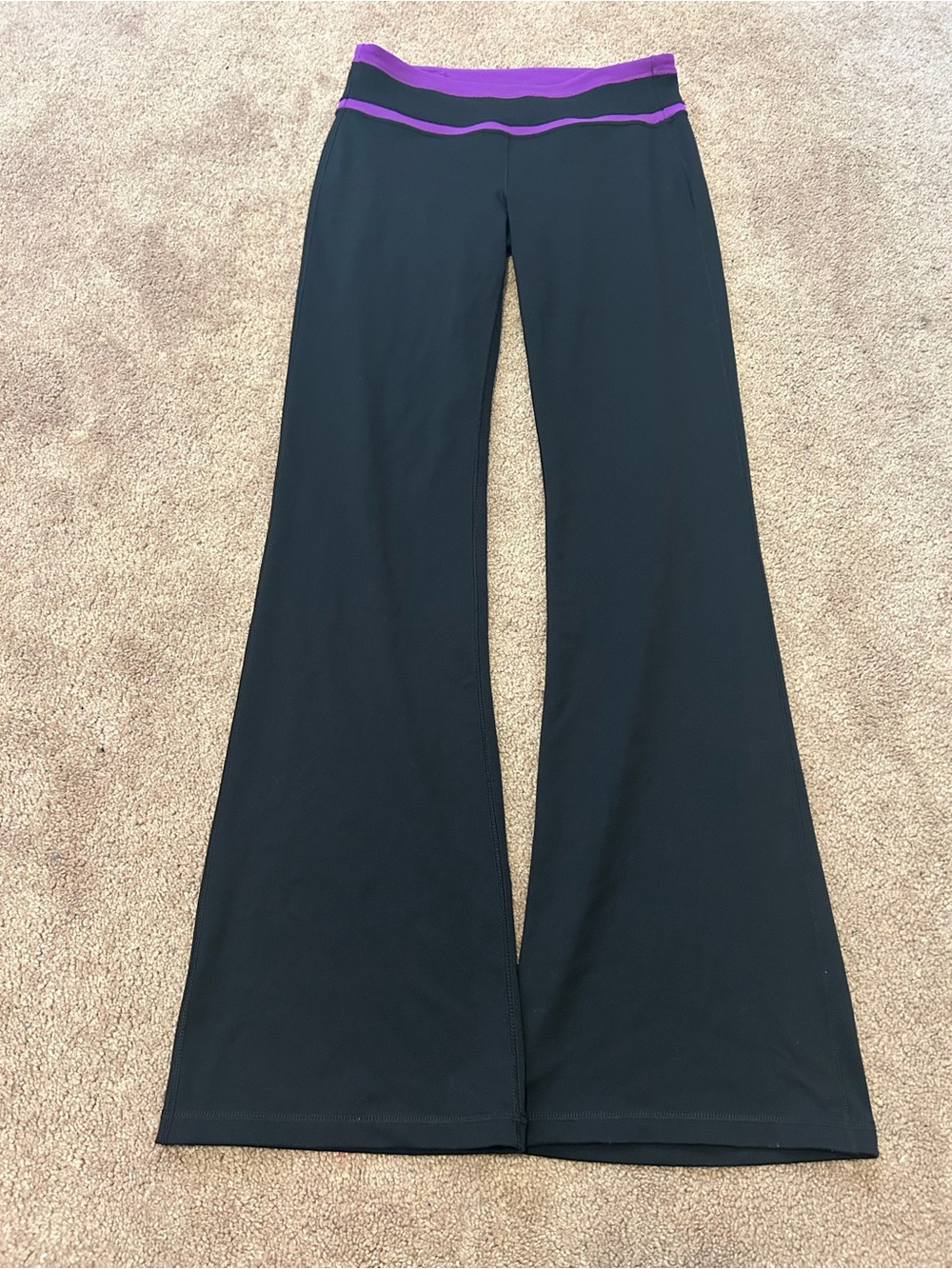 Victoria’s Secret Wide-Leg Yoga Pants with Purple Trim - Women